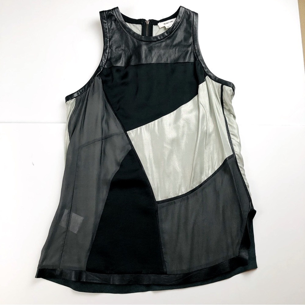 Helmut Lang black silver top S
